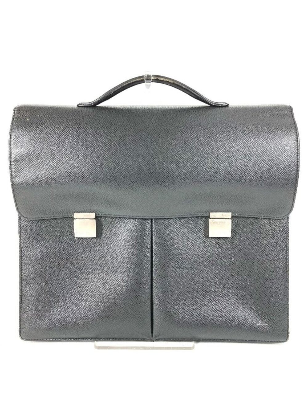 Louis Vuitton Business Bag Serviette Kazan Taiga Leather Ardoise Black - Picture 1 of 9